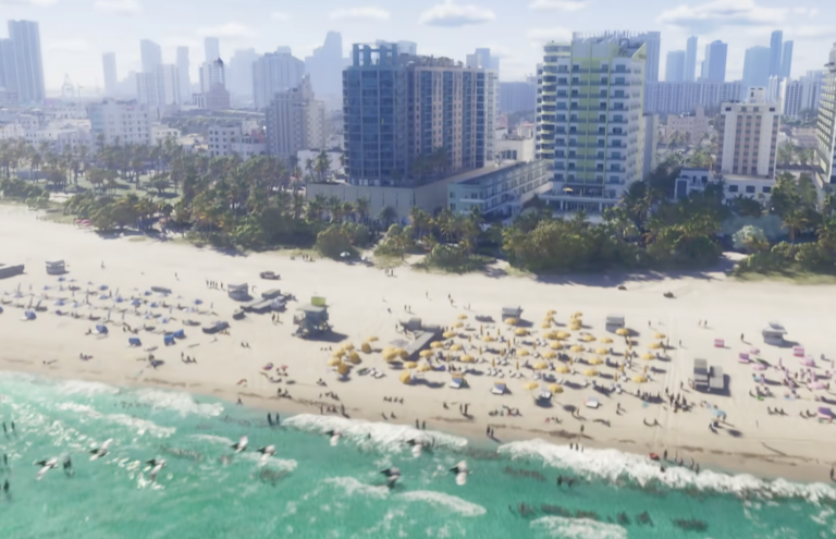 GTA 6 beach view from the trailer